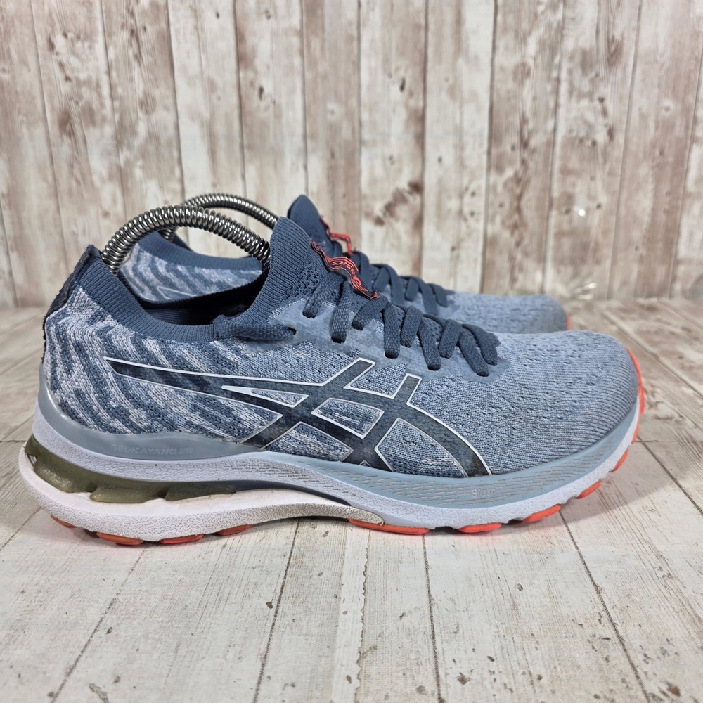 Asics Gel-Kayano 28 MK Womens Running Shoes Blue Grey Orange 1012B126 Size 9